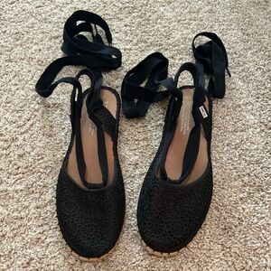TOMS Bella Black Moroccan Espadrilles